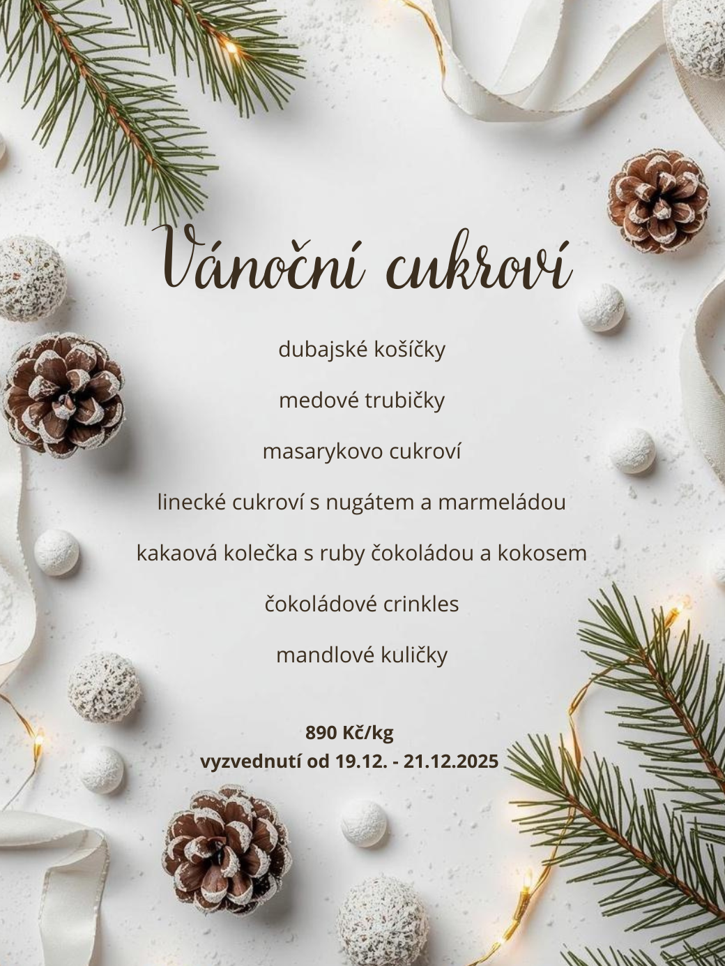 Objednávky na vánoční cukroví